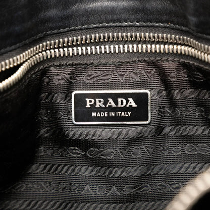 Prada Tessuto Trimmed Nappa Tote