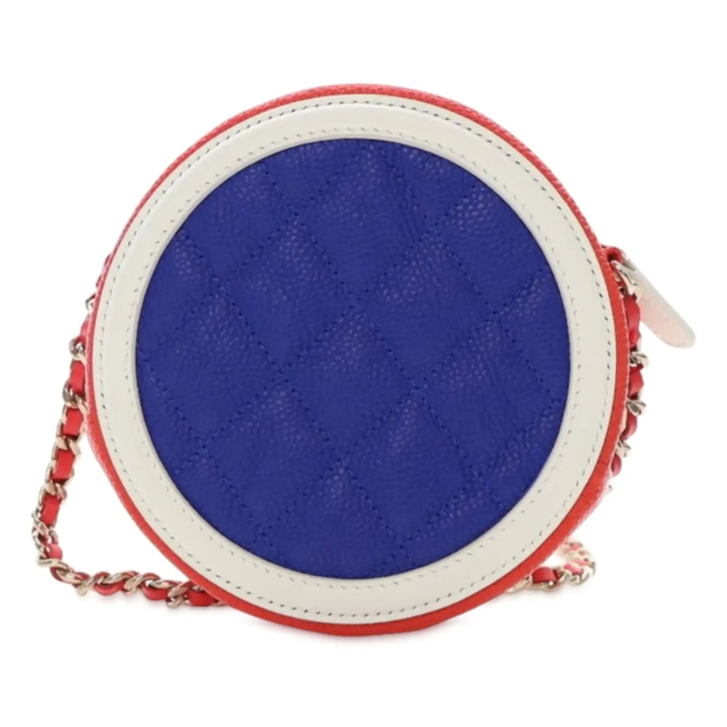 Chanel Tricolor Caviar CC Filigree Round Crossbody