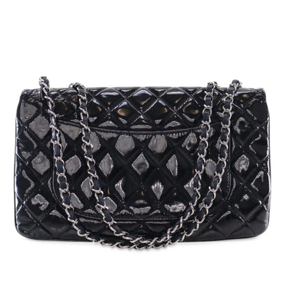 Chanel Jumbo Quilted Patent 3 Compartment Flap