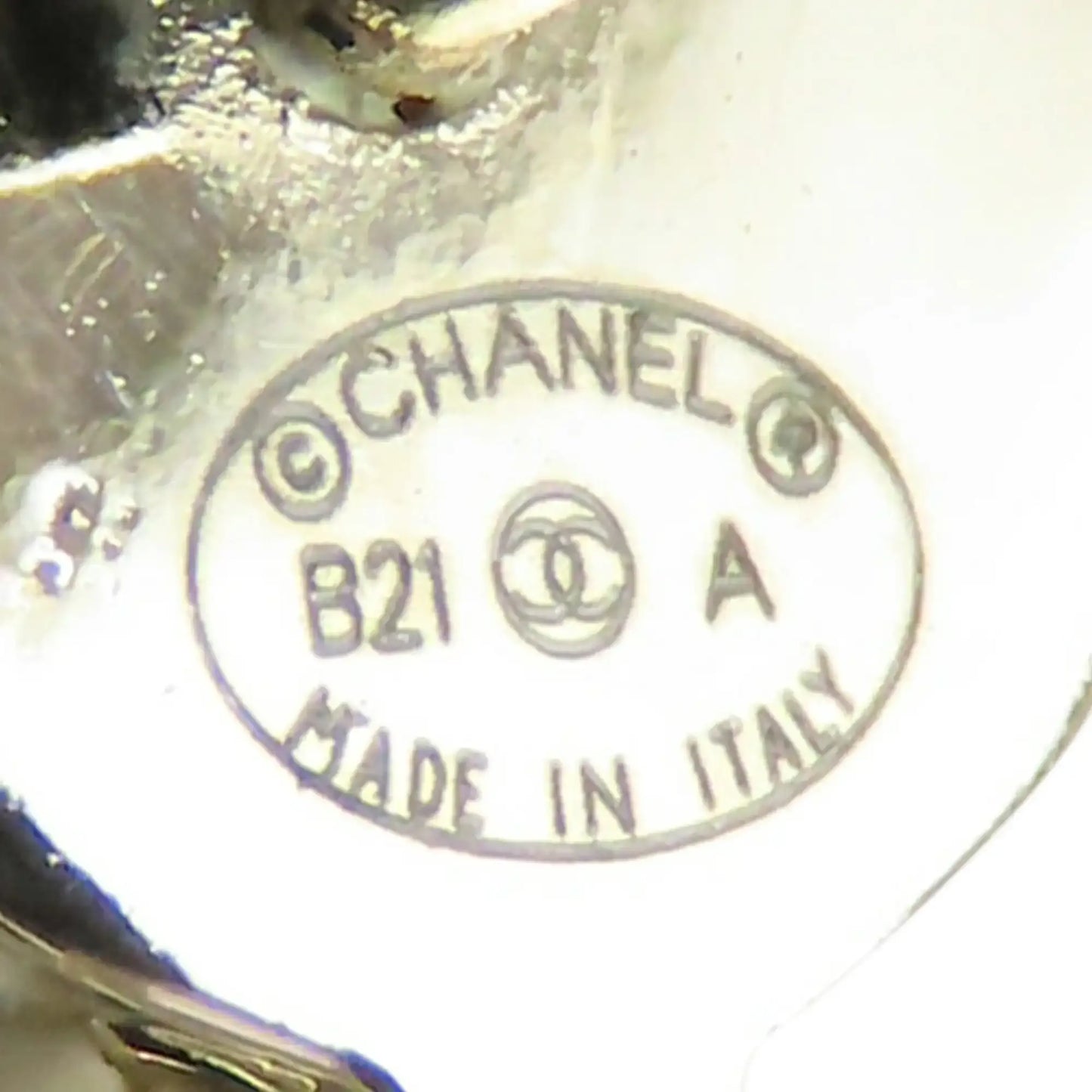 Chanel CC Gold Plated Faux Pearl Swing Push Back Earrings