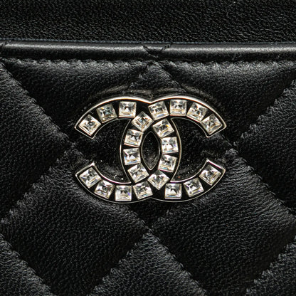 Chanel CC Quilted Lambskin Coin and Card Case