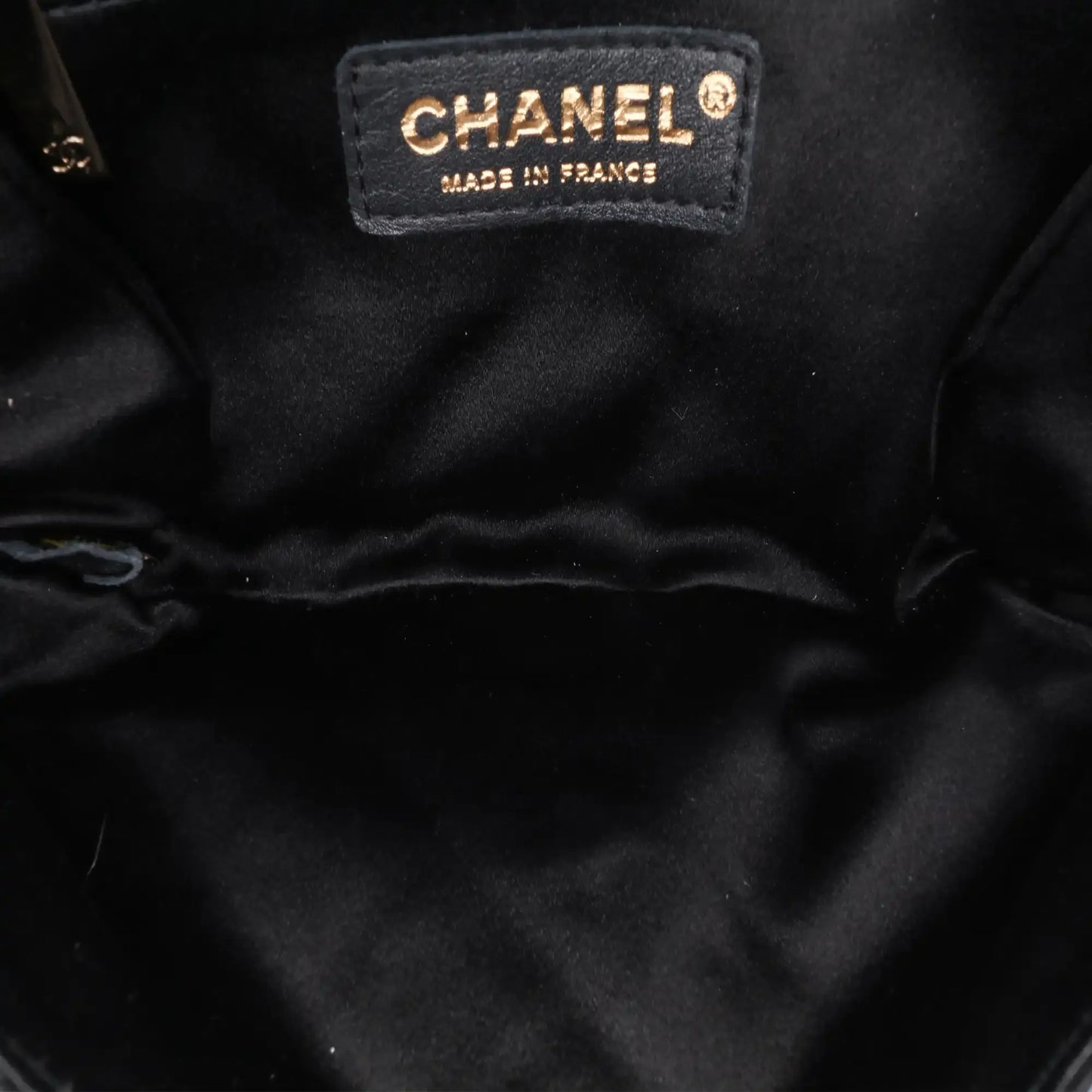 Chanel CC Quilted Satin Butterfly Chain Clutch
