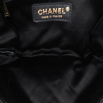 Chanel CC Quilted Satin Butterfly Chain Clutch