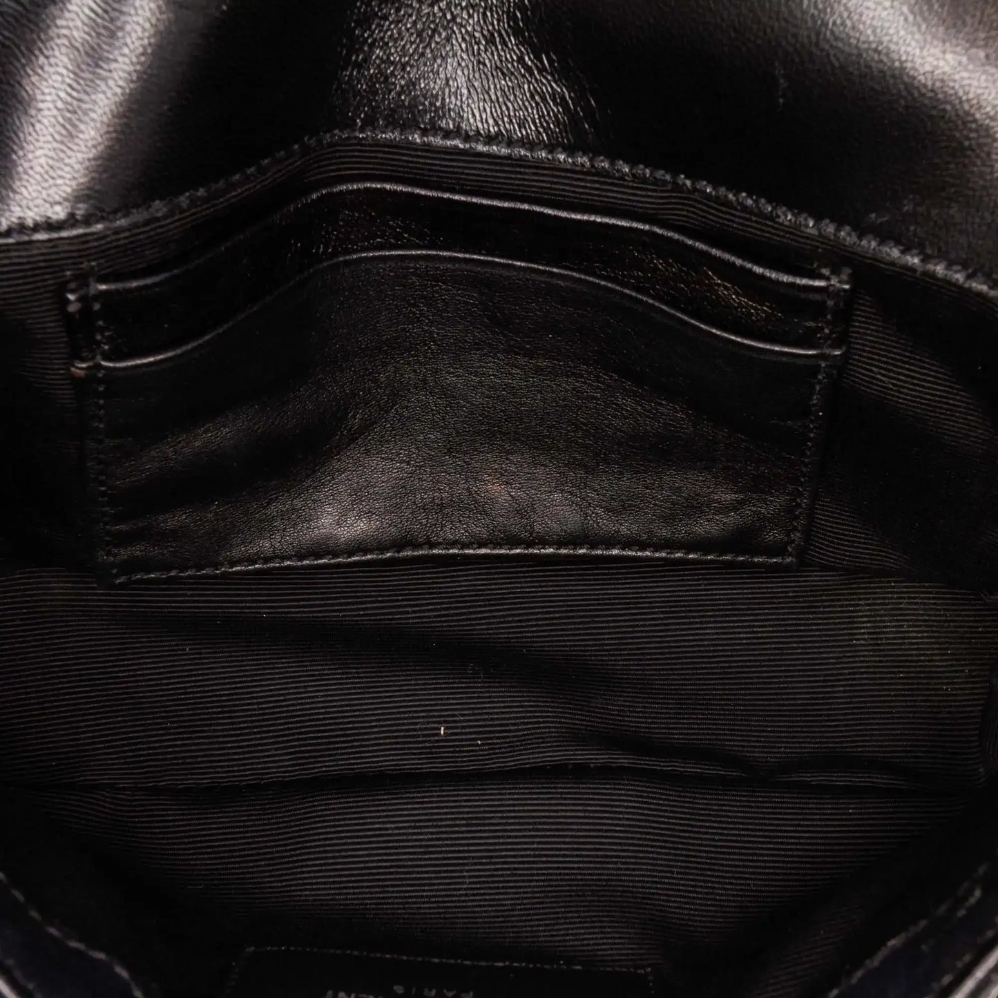 Saint Laurent Baby Patent Chevron Classic Monogram Chain Bag