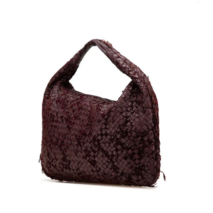 Bottega Veneta Medium Nappa Velours Intrecciato Fuzzy Veneta Hobo