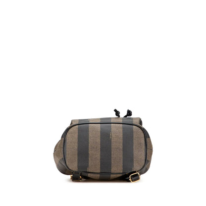 Fendi Pequin Coated Canvas Drawstring Backpack