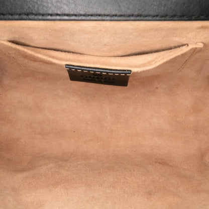 Gucci Small Pearl Studded Leather Padlock Crossbody