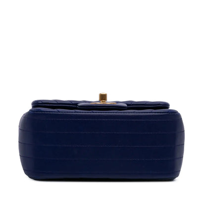 Chanel Mini Square Classic Chevron Lambskin Single Flap