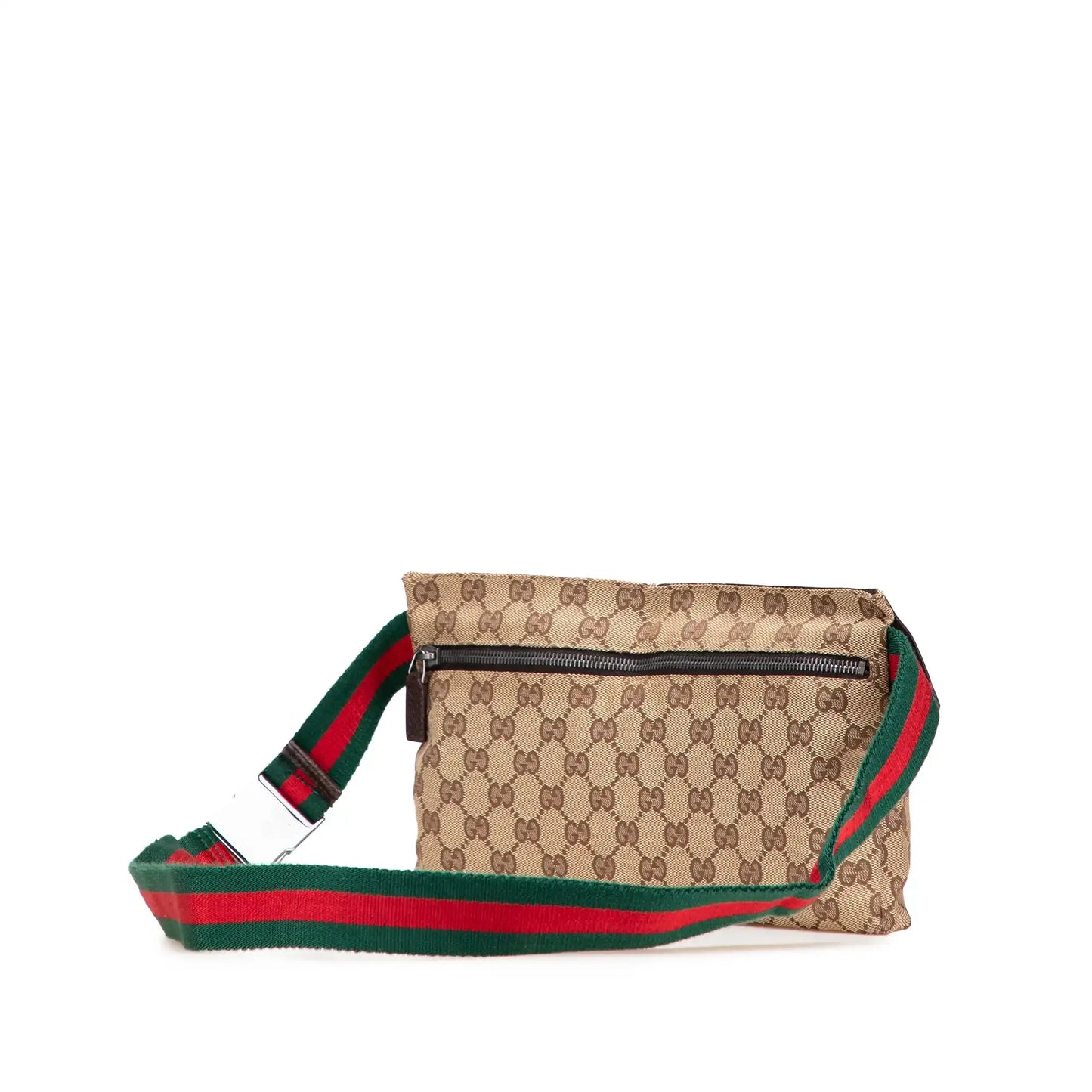 Gucci GG Canvas Web Double Pocket Belt Bag