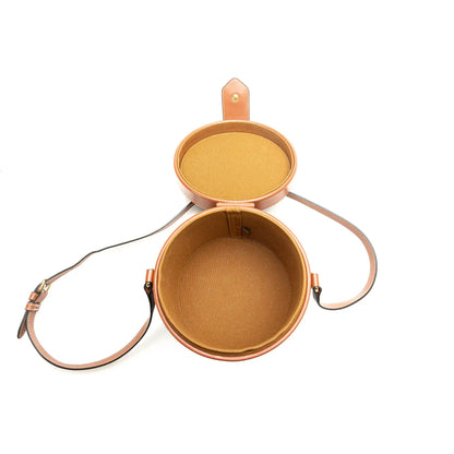 Celine Medium Triomphe Coated Canvas Tambour Crossbody