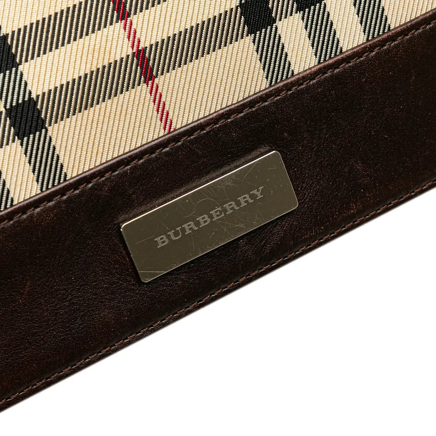 Burberry House Check Canvas Flap Crossbody