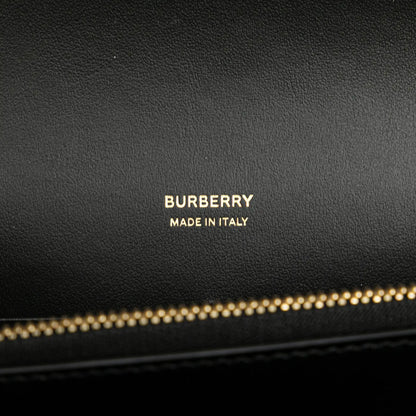Burberry Mini Leather TB Monogram Flat Crossbody