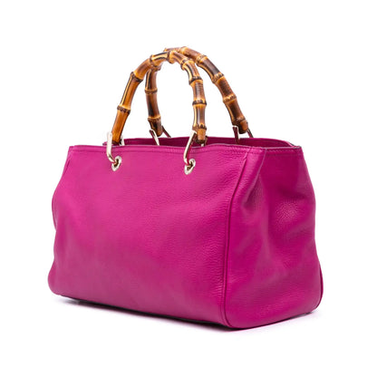 Gucci Medium Calfskin Bamboo Shopper Satchel