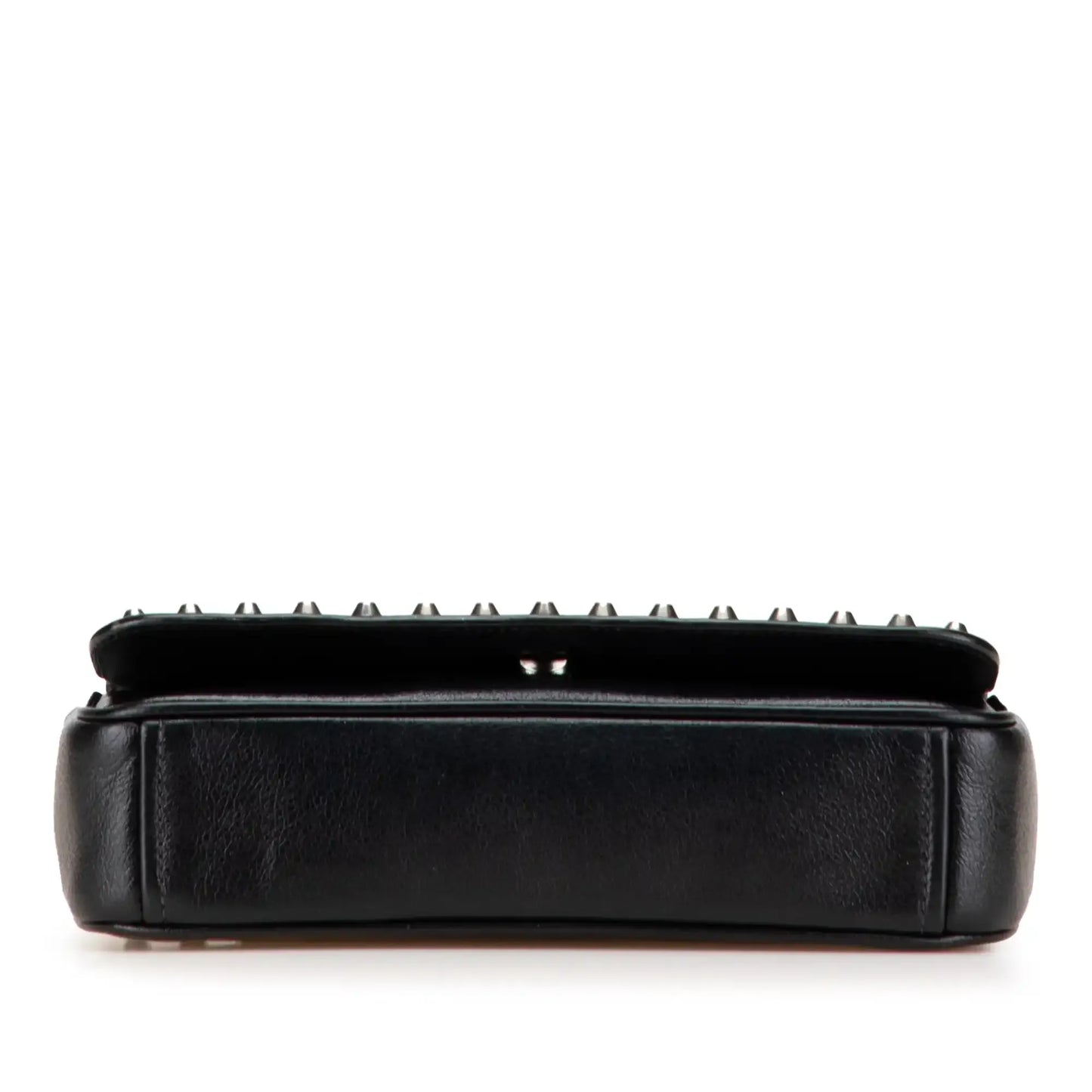 Prada Small Studded Glace Calf Chain Flap