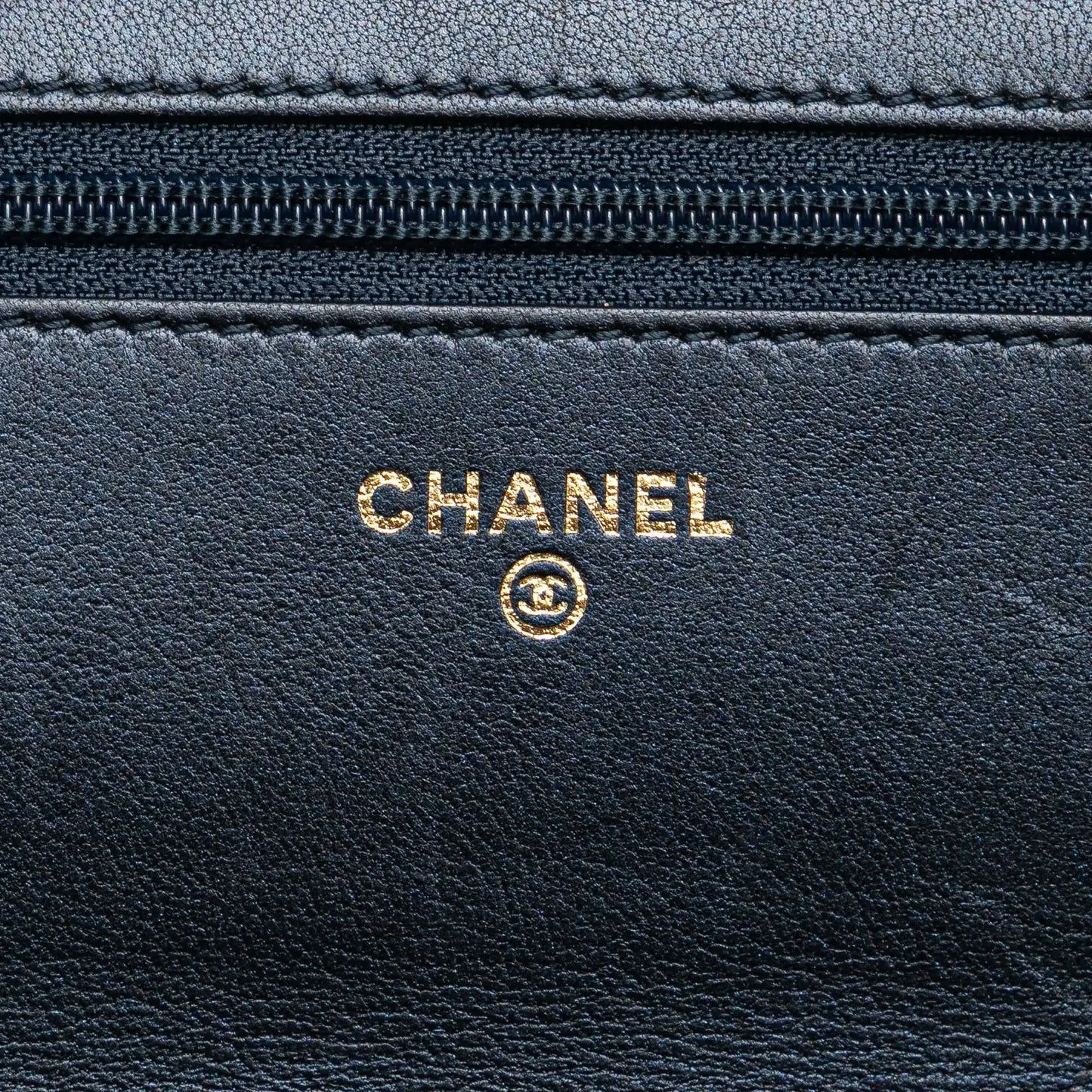 Chanel Calfskin Double Stitch Boy Wallet On Chain