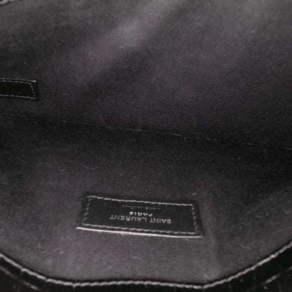 Saint Laurent Croc Embossed Patent Leather Uptown Pouch