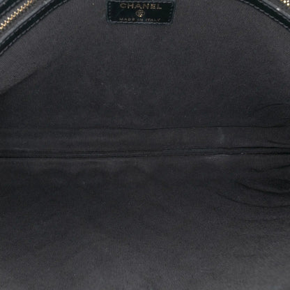 Chanel Large Lambskin Boy O Case Clutch
