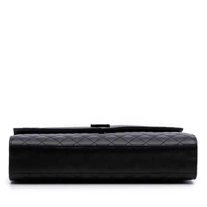 Saint Laurent Large Grain De Poudre Triquilt Monogram Envelope Bag