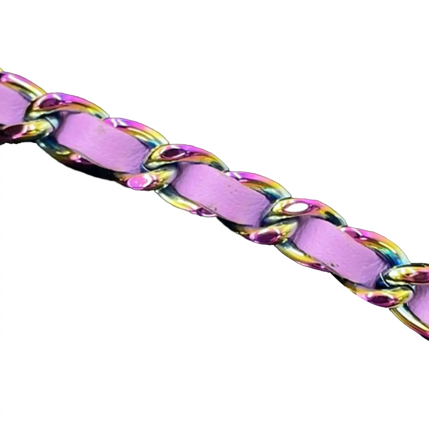Chanel CC Quilted Tweed Rainbow Hardware Wallet on Chain