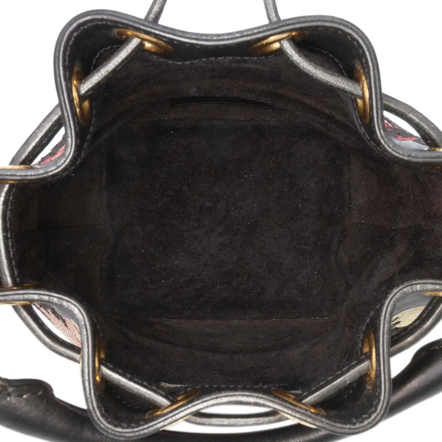 Saint Laurent Small Palm Tree Print Canvas Emmanuelle Bucket Bag