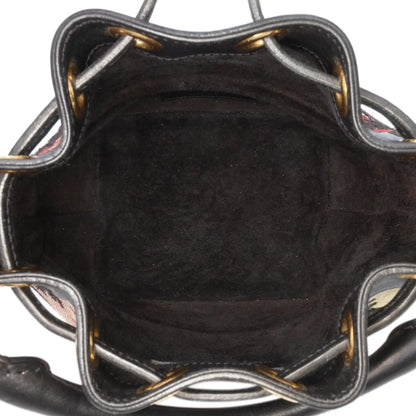 Saint Laurent Small Palm Tree Print Canvas Emmanuelle Bucket Bag