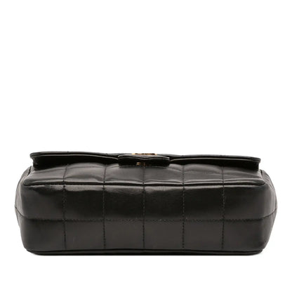 Chanel Mini Lambskin Chocolate Bar Camellia Flap