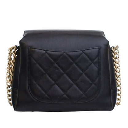 Chanel Quilted Goatskin Side Chain Compartment Flap