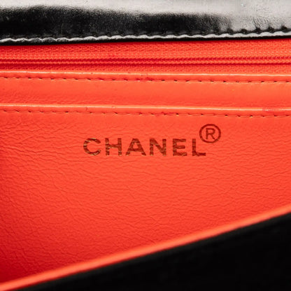 Chanel CC Jersey and Patent Shoulder Bag