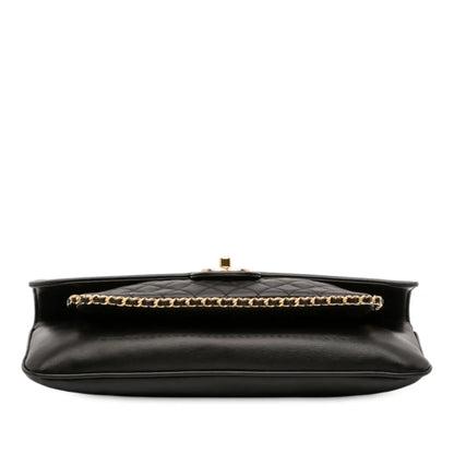 Chanel Quilted Lambskin CC Unchained Flap Clutch