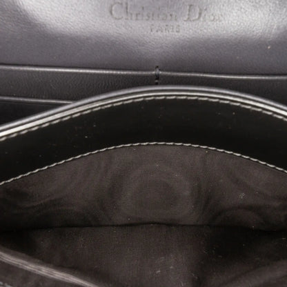 Dior Metallic Patent Microcannage Diorama Wallet on Chain