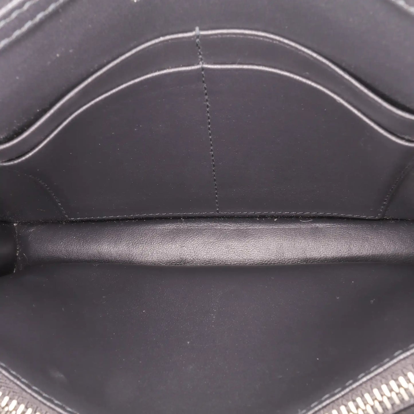 Dior Metallic Patent Microcannage Diorama Wallet on Chain