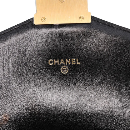 Chanel Paris Hamburg Chevron Lambskin Clutch