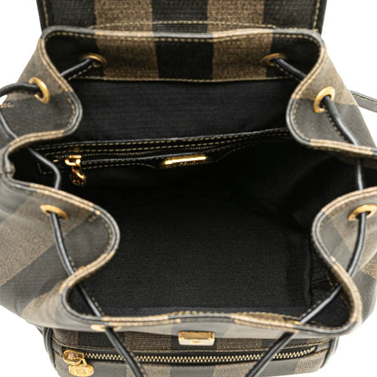 Fendi Pequin Coated Canvas Drawstring Backpack
