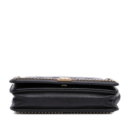 Chanel Quilted Calfskin Chain Around Boy Wallet On Chain