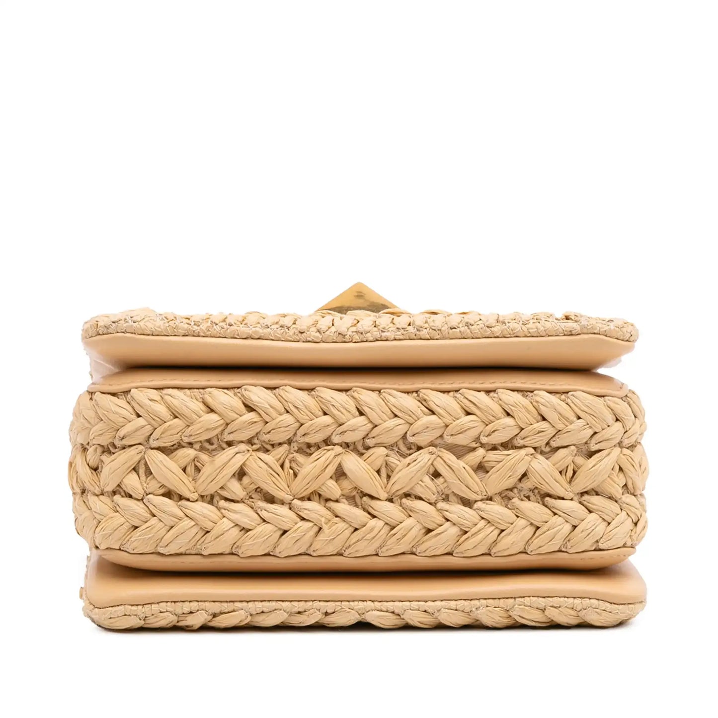 Valentino Small Raffia One Stud Crossbody
