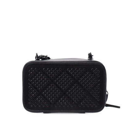 Chanel Lambskin Satin Strass Studded Clutch with Chain