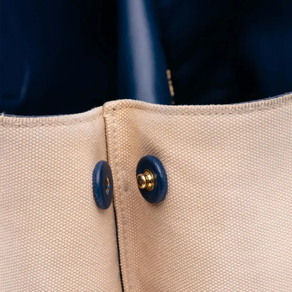 Prada Large Canapa and Saffiano Double Satchel