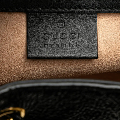 Gucci Mini Suede and Patent Web Ophidia Bucket Bag