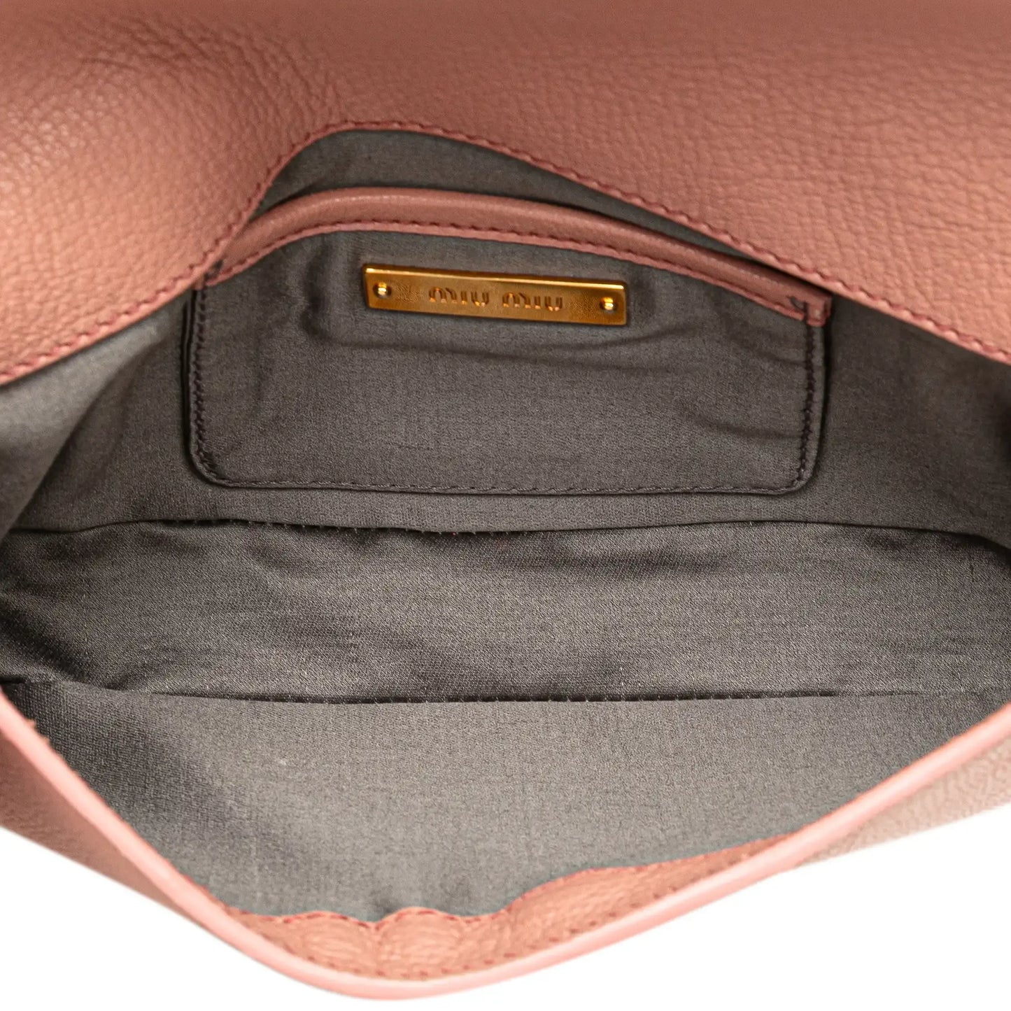 Miu Miu Goatskin Madras Crystal Studded Clutch