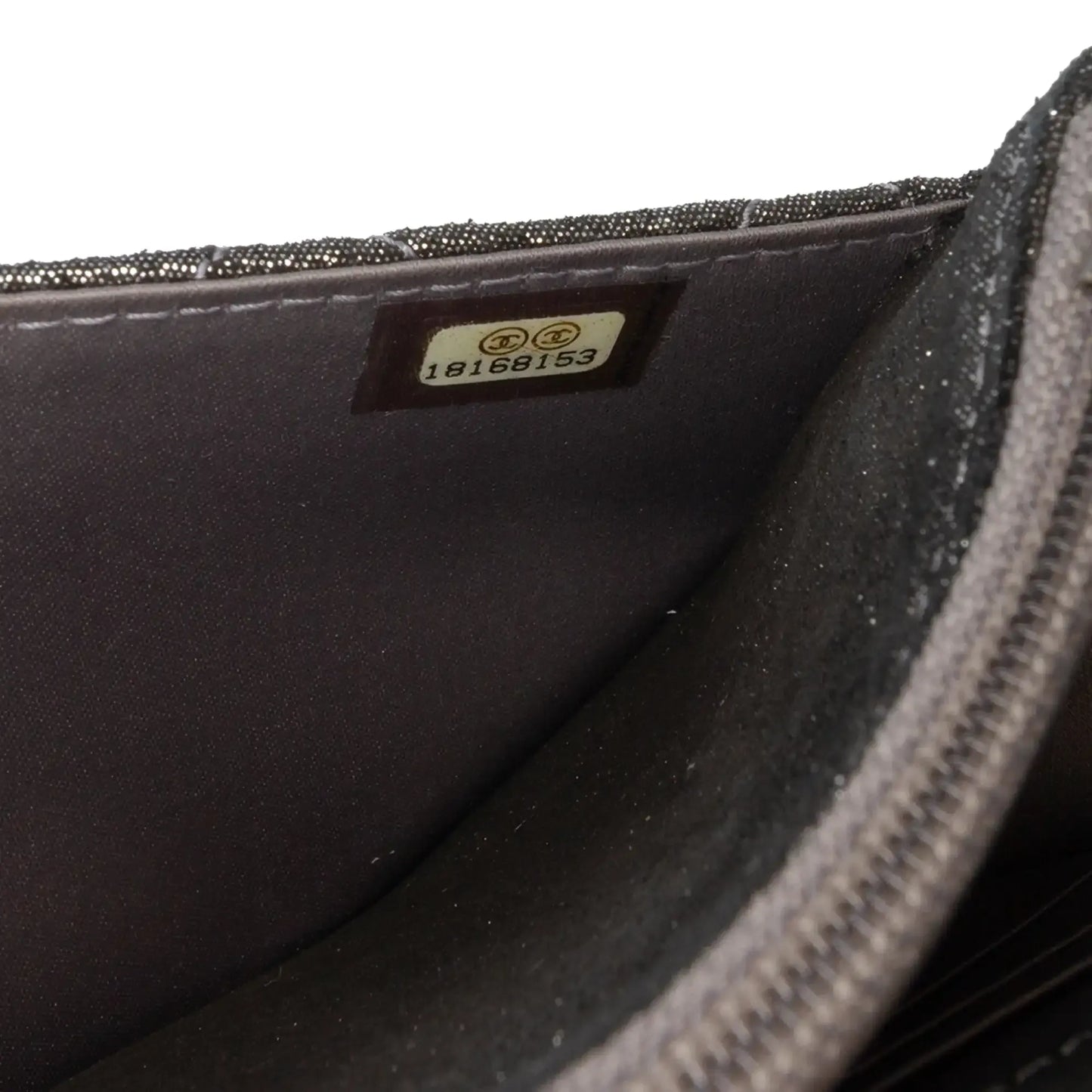 Chanel Quilted Iridescent Lambskin Tartan Button Wallet On Chain