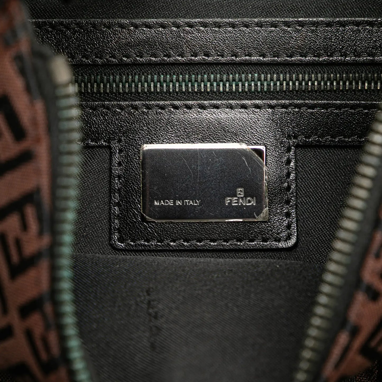 Fendi Zucchino Canvas Shoulder Bag