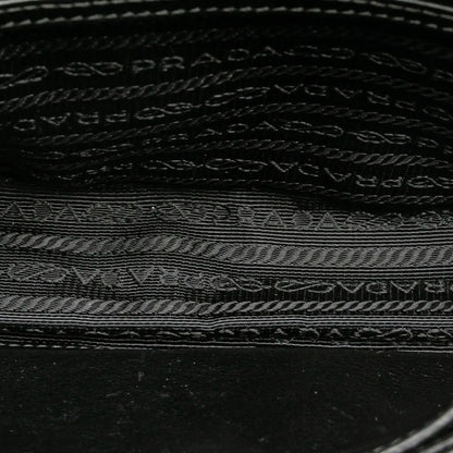 Prada Small Studded Glace Calf Chain Flap