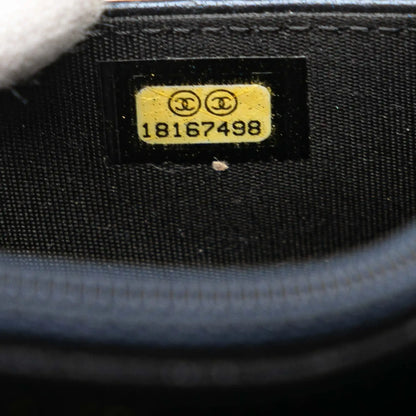 Chanel Calfskin Double Stitch Boy Wallet On Chain