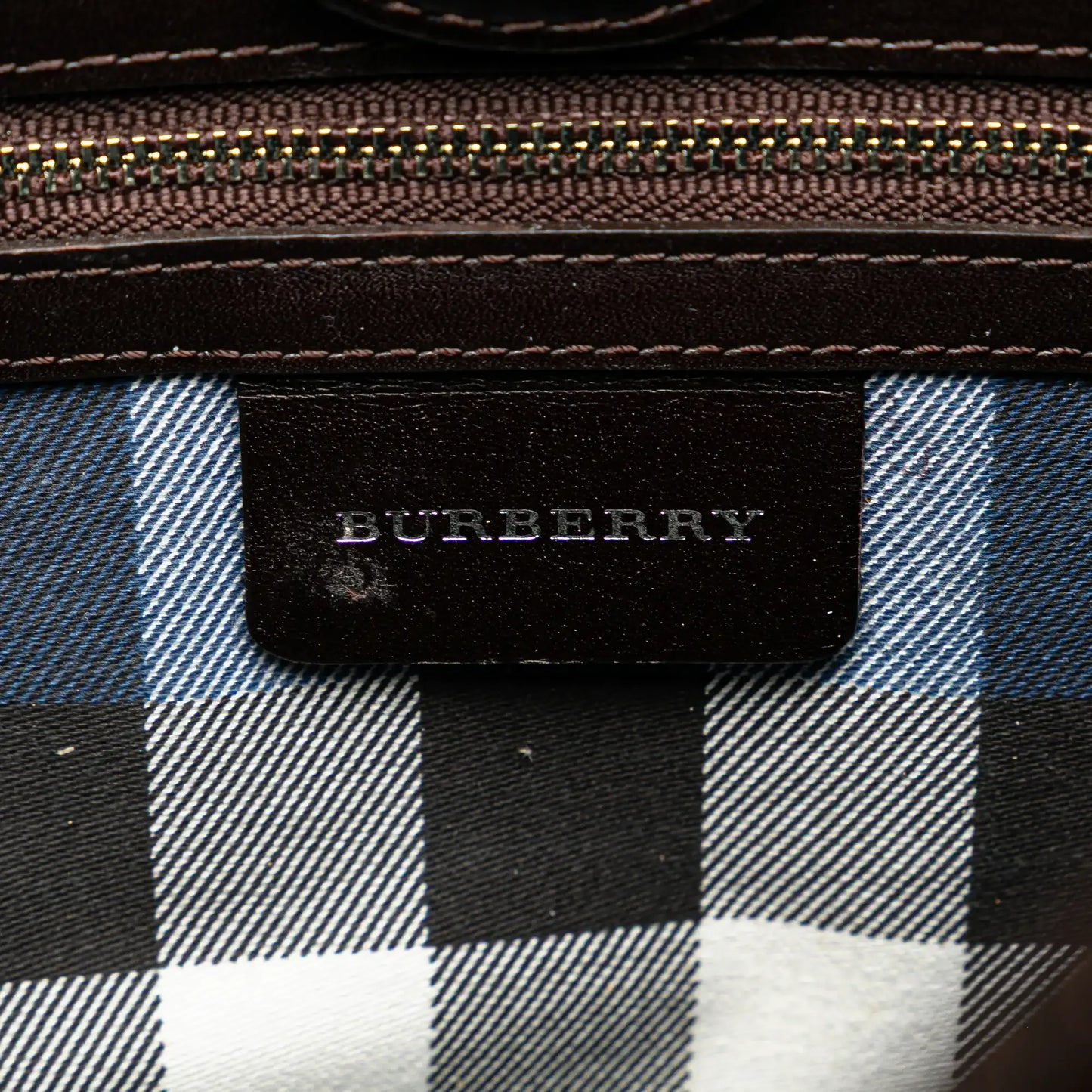 Burberry Straw and Leather Shoulder Bag