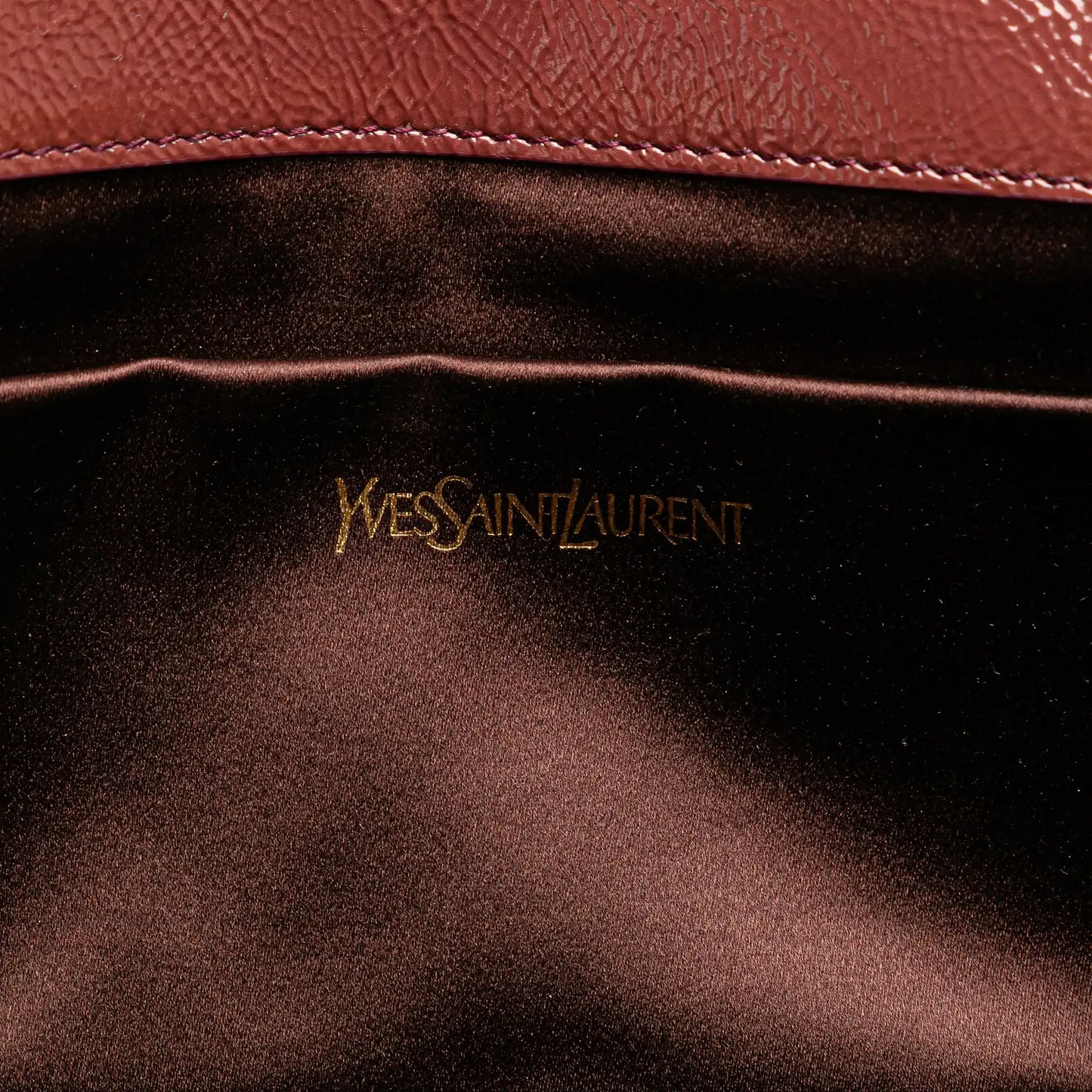 Saint Laurent Large Textured Patent Monogram Belle De Jour Clutch