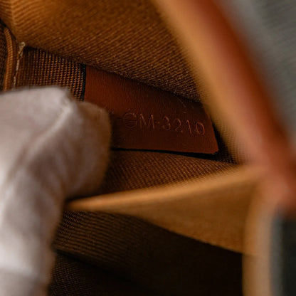 Celine Medium Triomphe Coated Canvas Folco Crossbody