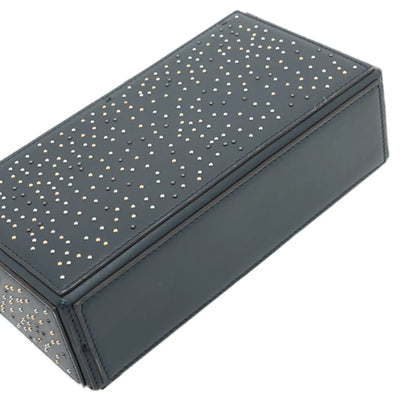 Fendi Studded Leather Soft Trunk Baguette Satchel