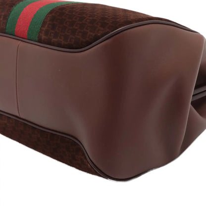 Gucci G Square Suede Ophidia Virgo Top Handle Bag