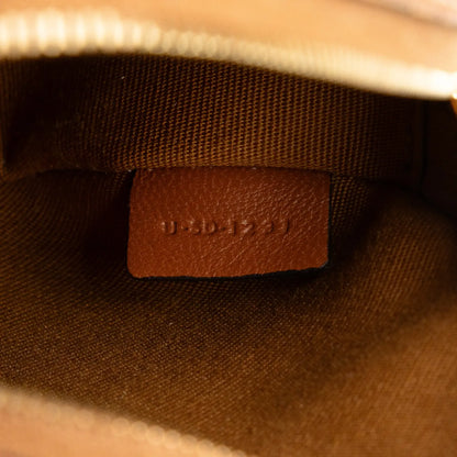 Celine Triomphe Coated Canvas Round Purse on Strap