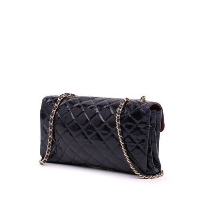 Chanel CC Crackled Glazed Calfskin Accordion Flap